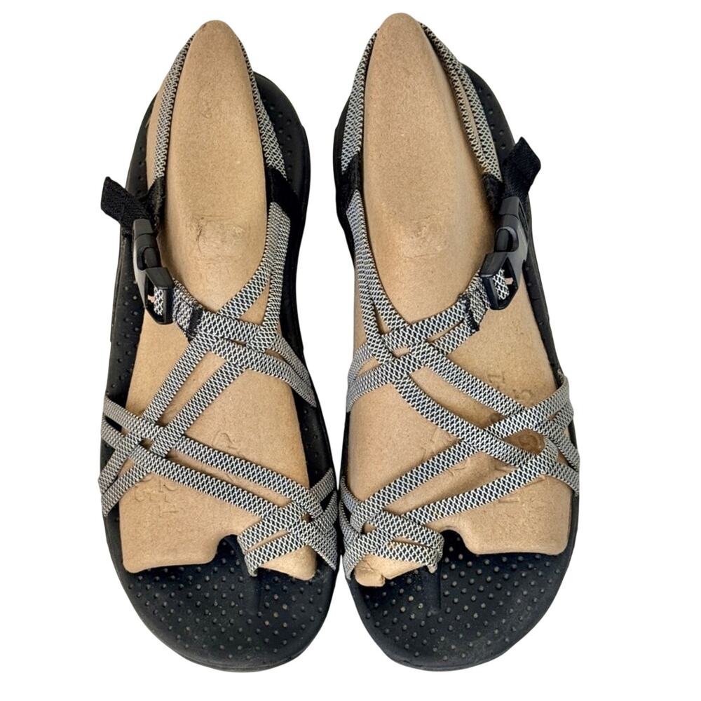 Skechers Reggae Irie Mon Outdoor Black White Strappy Sandals Trek Hiking Size 8 - Picture 5 of 9